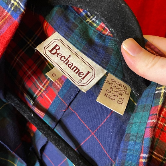 Vintage mismatched plaid button shirt - Picture 4 of 9